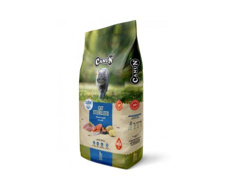 Canun Gatos Esterilizados SIN CEREALES : Alimento Hipoalergénico Premium para Gatos Esterilizados o con tendencia al sobrepeso - 8KG